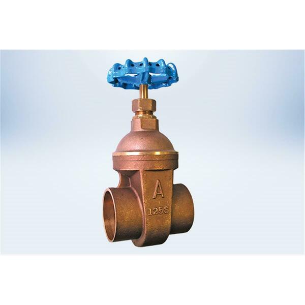 American Valve 3FS 1 1-2 1.5 in. Lead Free Gate Valve - CxC Federal with Solder Ends 3FS 1 1/2&quot;